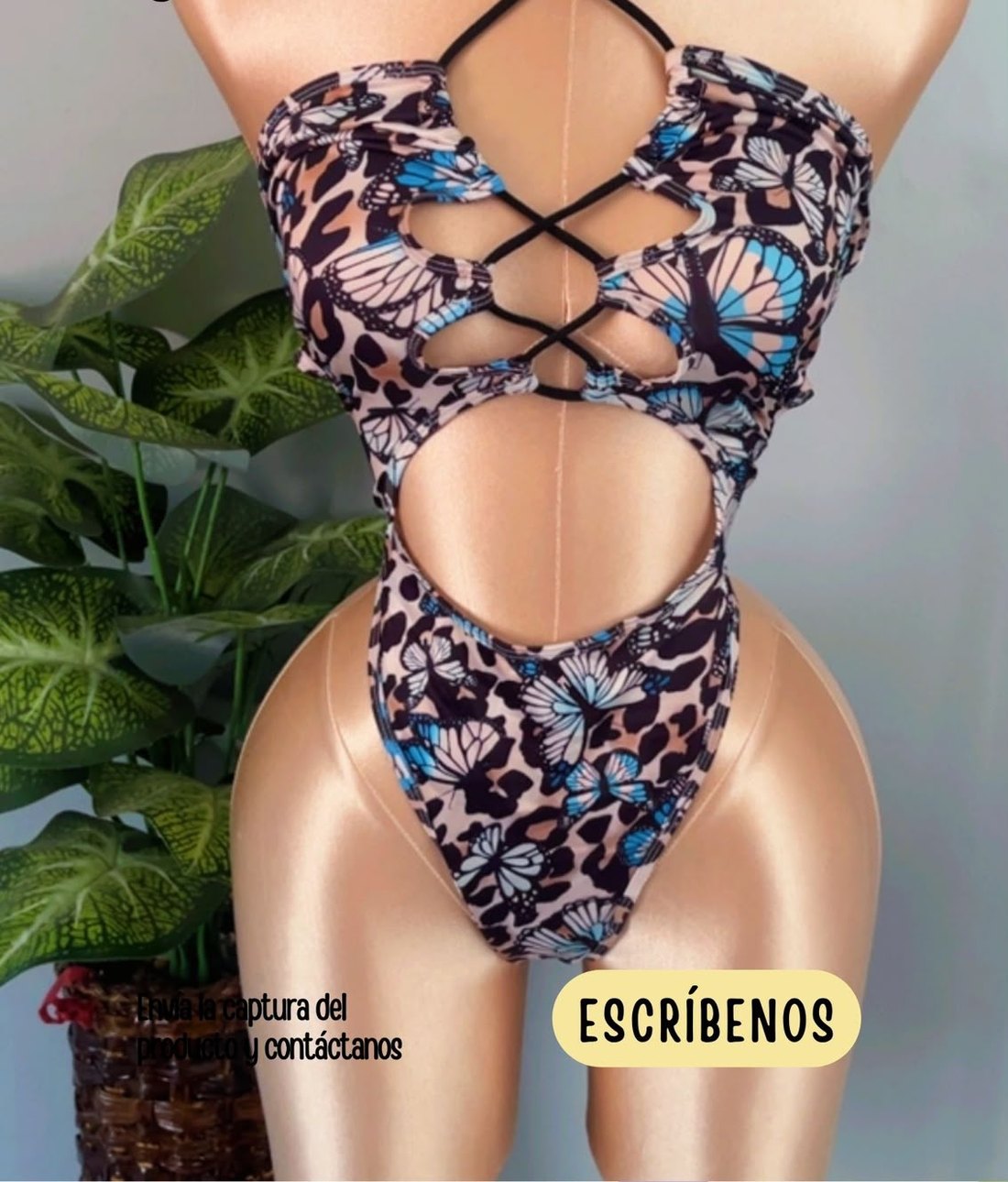 Body estampado con cordones