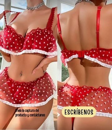 Set de lunares rojos con falda