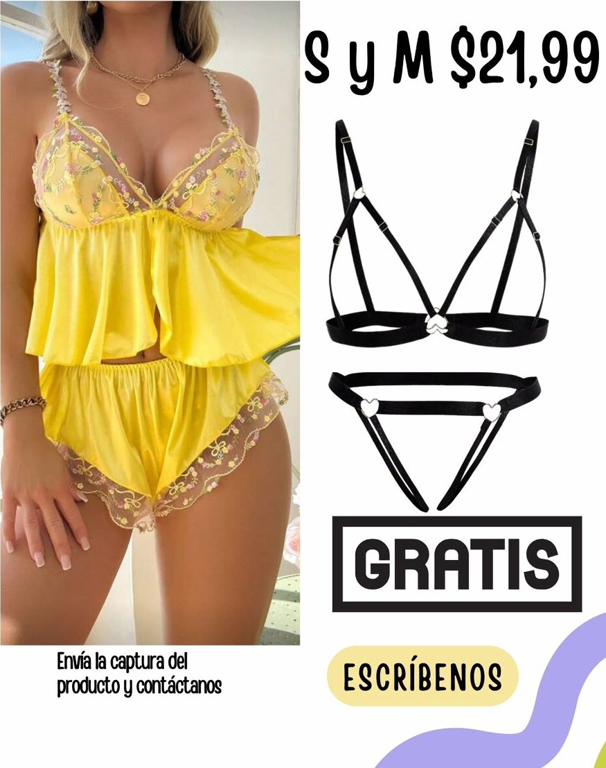 Set amarillo de top y short