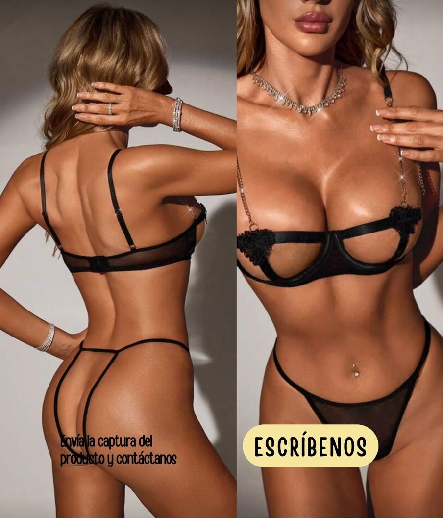 Set negro con abertura