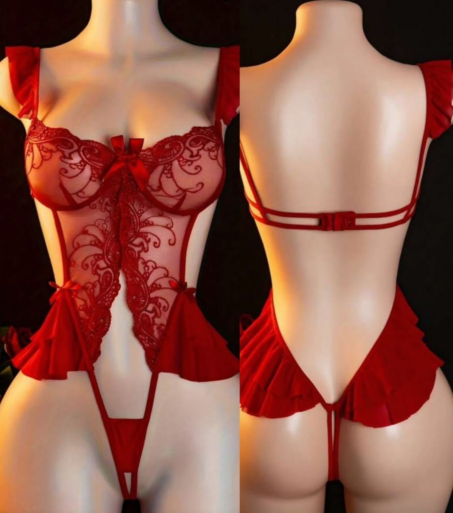 Body rojo sin aro en busto