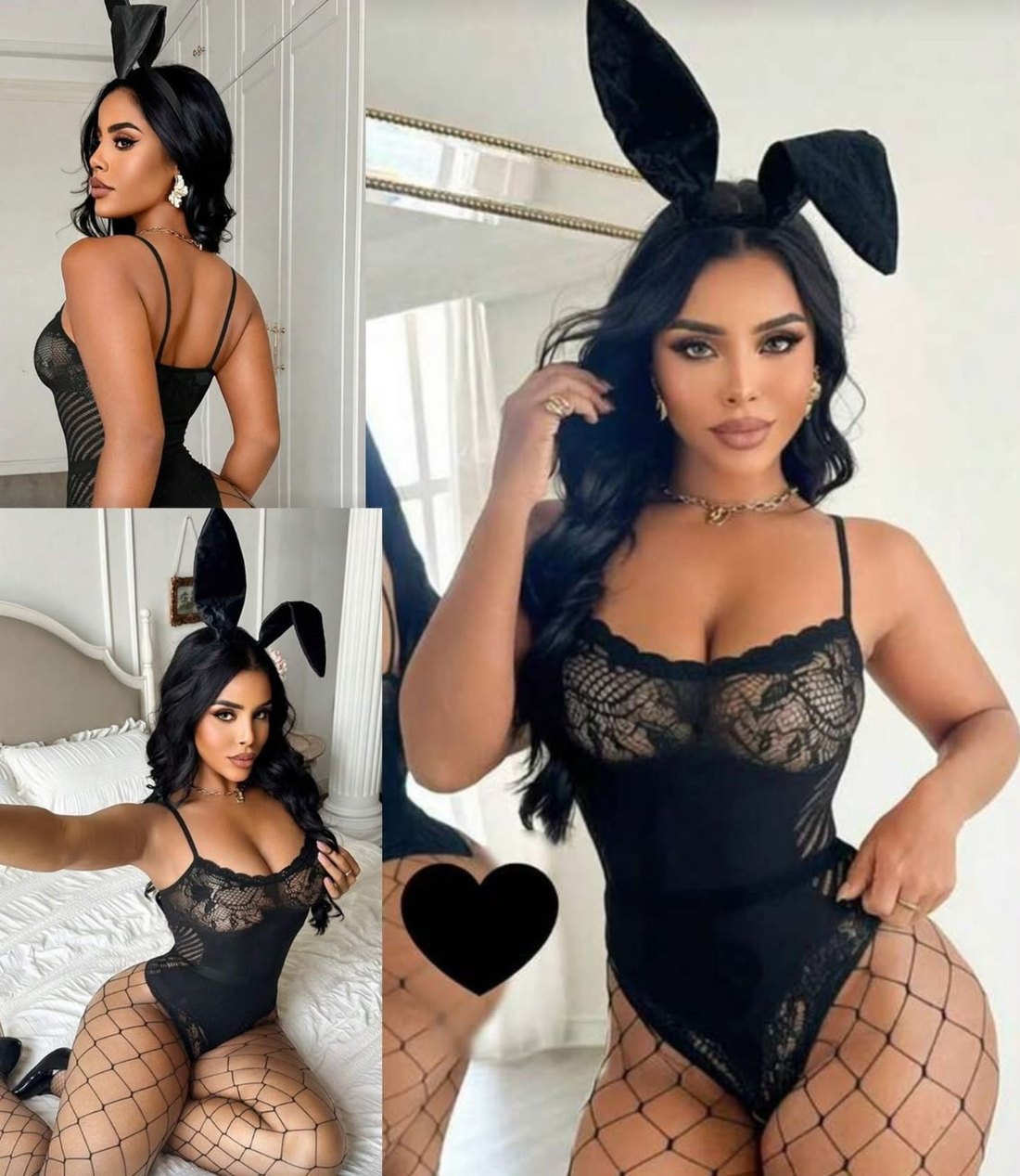 Media de cuerpo tipo body negro
