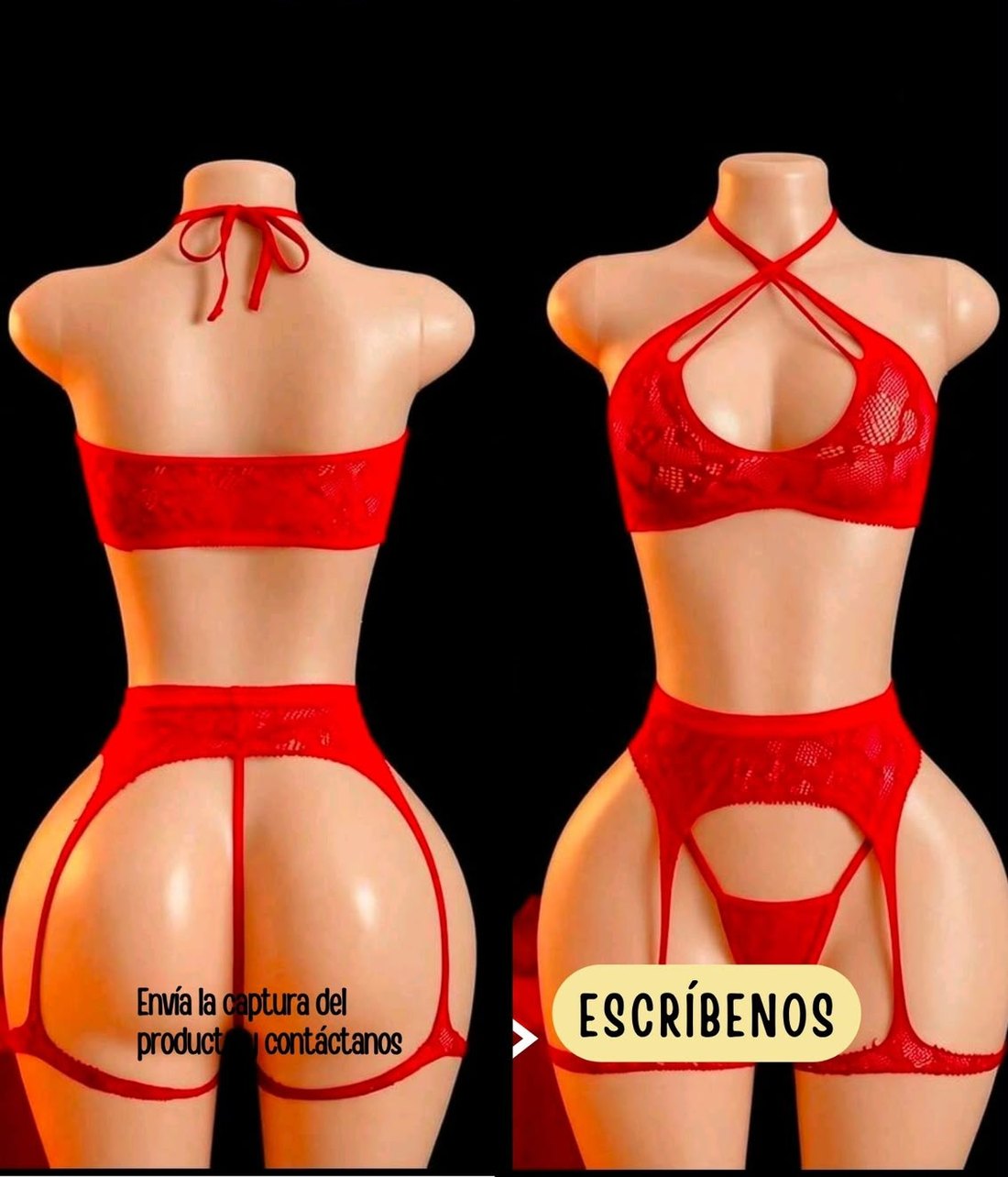 Set rojo con ligas