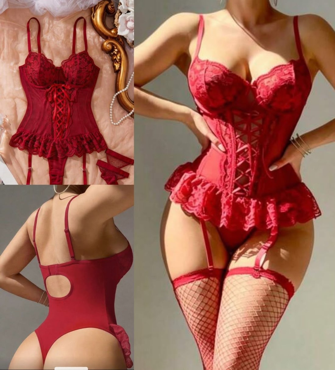 Body liguero rojo vino