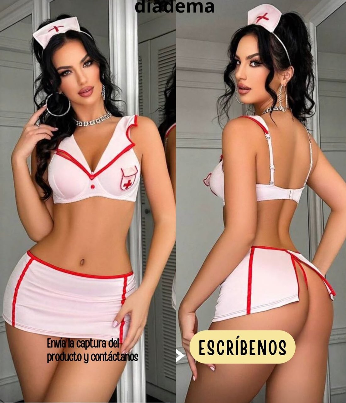 Set enfermera blanco