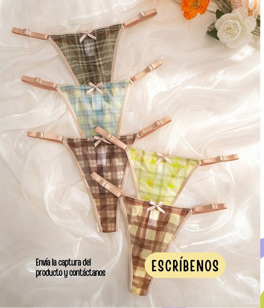 Pack de 5 hilos a cuadros